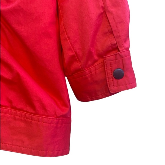Laura Ashley Spring Jacket Sz M Slimming Ruching NWT Bright Coral/Red Color - Picture 15 of 15